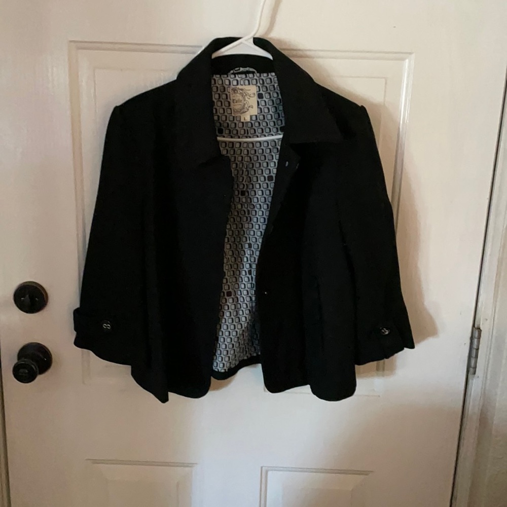Tulle cropped coat size L